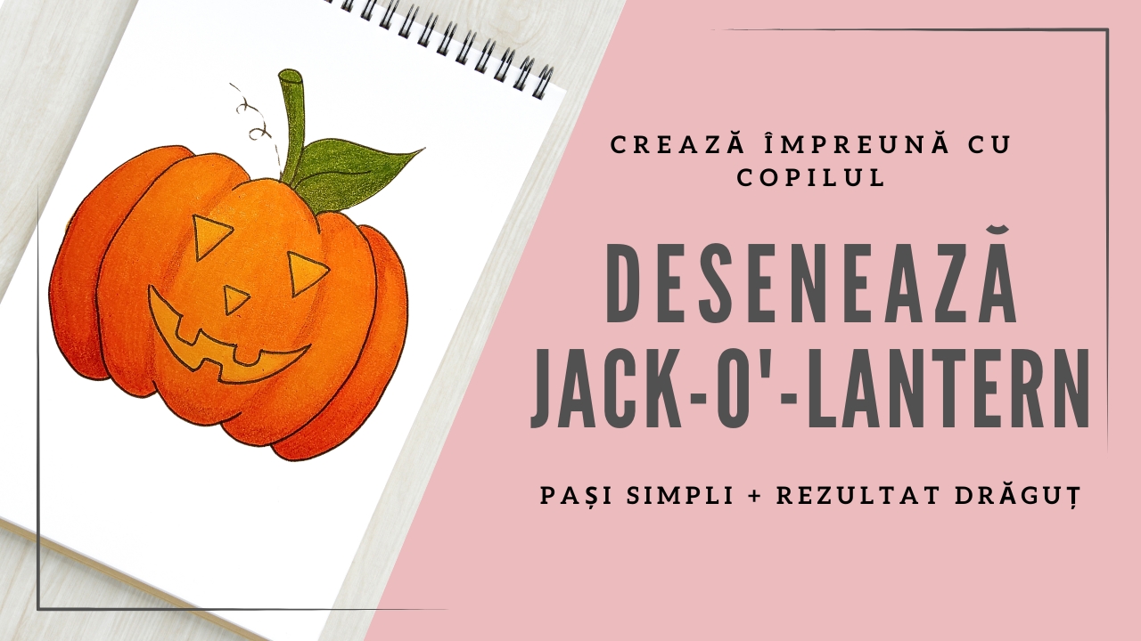 Cum se desenează un dovleac de Halloween