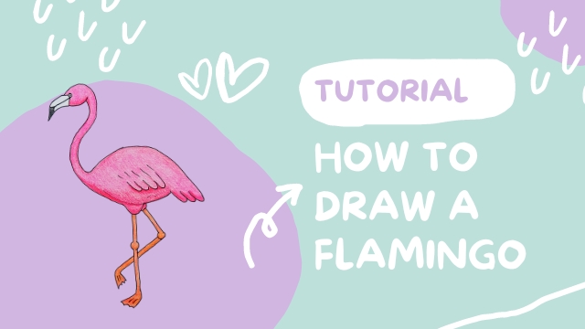 Cum se desenează un flamingo